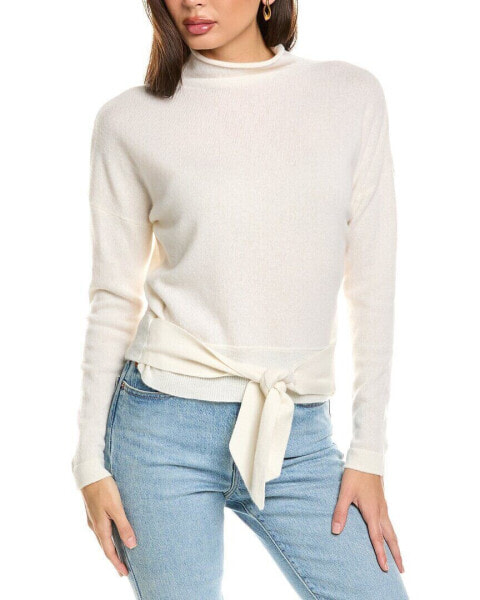 Forte Cashmere Tie-Front Cashmere Pullover Women's