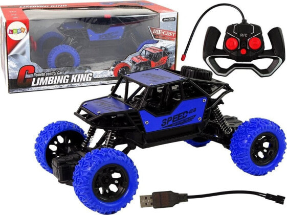 LeanToys Auto Zdalnie Sterowane Terenowe R/C 1:18 Niebieskie.