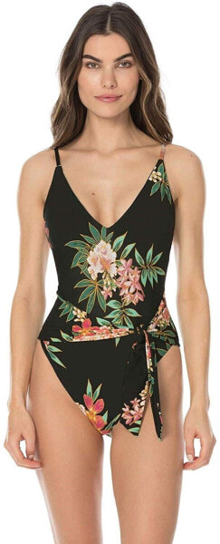 ISABELLA ROSE Women's 170306 V-Neck Over The Shoulder One Piece Swimsuit Size L