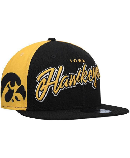 Men's Black Iowa Hawkeyes Outright 9FIFTY Snapback Hat