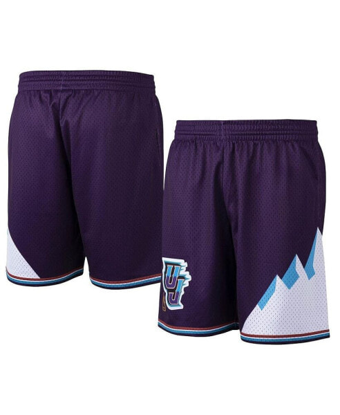 Men's Purple Utah Jazz Hardwood Classics Primary Logo Swingman Shorts