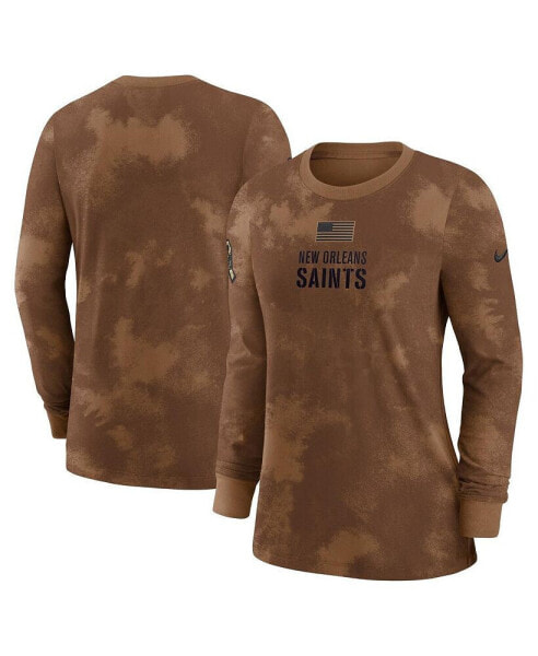 Women's Brown New Orleans Saints 2023 Salute to Service Long Sleeve T-shirt