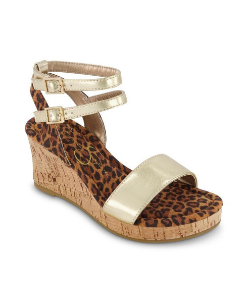 Little Girls Wedge Open Toe Sandals