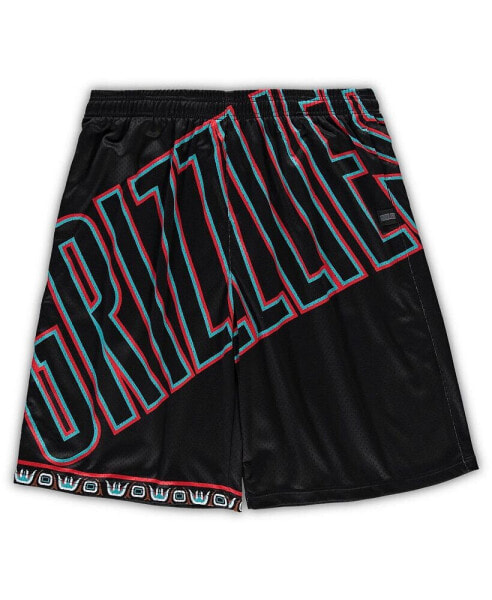 Men's Black Memphis Grizzlies Big and Tall Hardwood Classics Big Face 2.0 Shorts