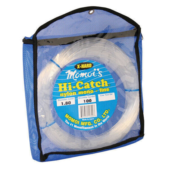 Momoi X-TRA Hard Monofilament Leader-Clear White-100 Yd Coil, 530 Lb.