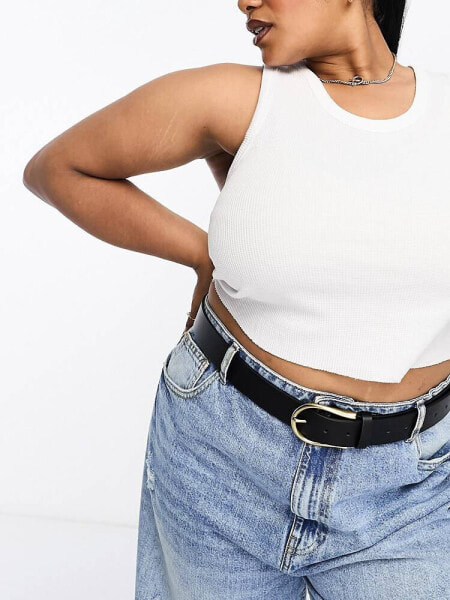 ASOS DESIGN CURVE half moon waist and hip jeans belt 