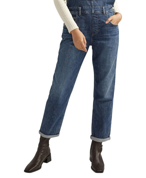 Women's Baggy Straight Leg Overall Jeans