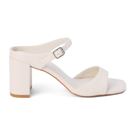 COCONUTS by Matisse Donnie Block Heels Womens White Casual Sandals DONNIE-158