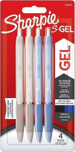 Sharpie Sharpie Gelschreiber S-Gel 0,7mm 4 Stück Schwrz+Blau Fashion Blister