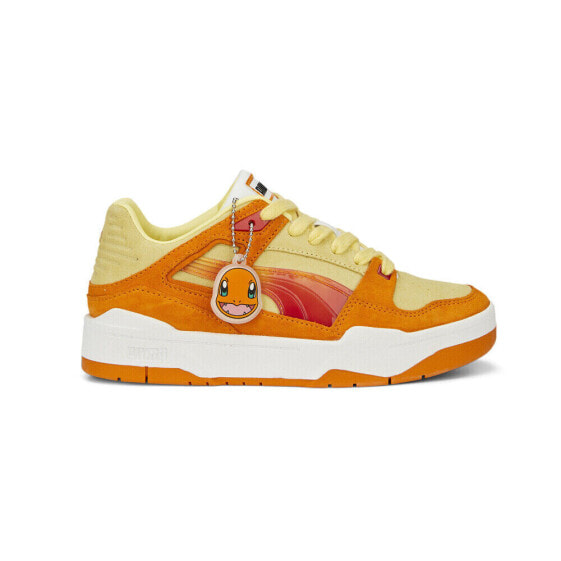 Puma Poke X Fire Lizard Sliptream Lo Lace Up Youth Boys Orange Sneakers Casual