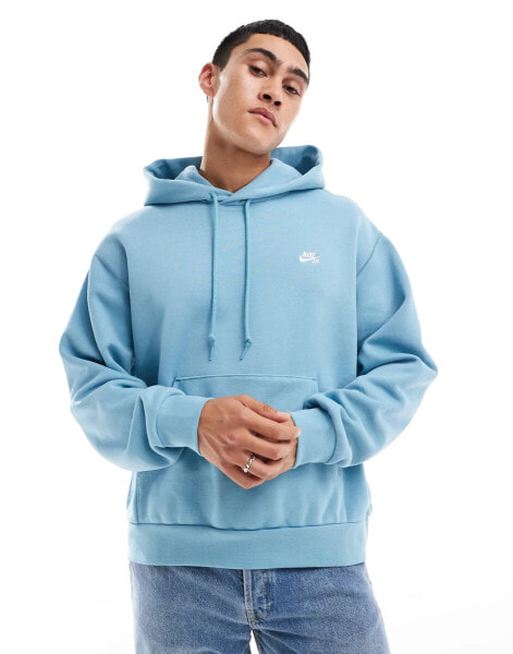 Nike SB essential logo hoodie in light blue