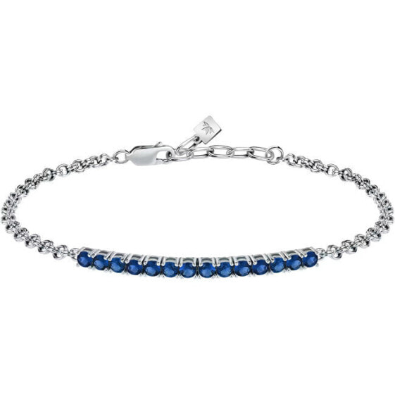 Modern silver bracelet with zircons Tennis SATT18