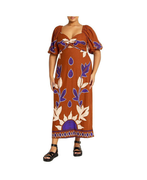 Plus Size Nala Print Maxi Dress