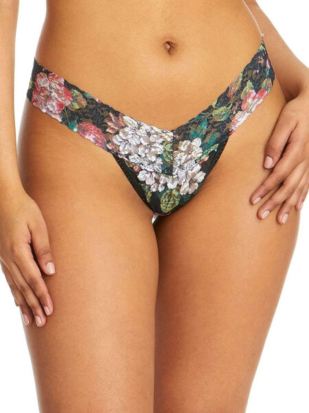 Hanky Panky 272790 Women Baroque Blooms Low Rise Thong Black/Multi One Size