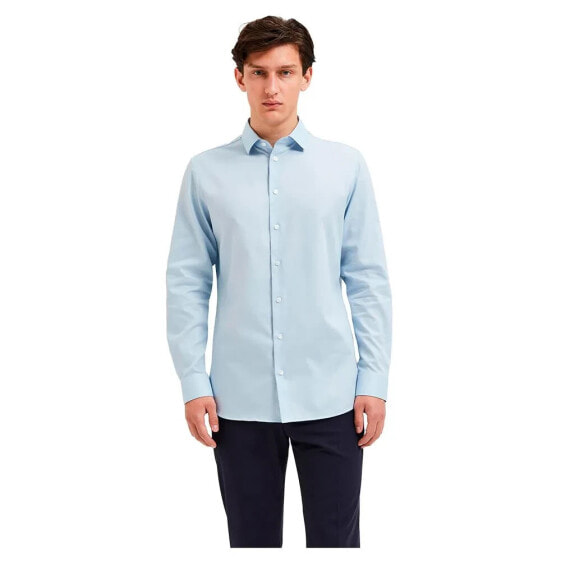 SELECTED Nathan-Solid long sleeve shirt