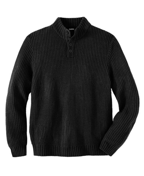 Big & Tall Henley Shaker Sweater