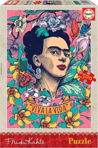 Educa Puzzle 500 Viva La Vida, Frida Kahlo G3