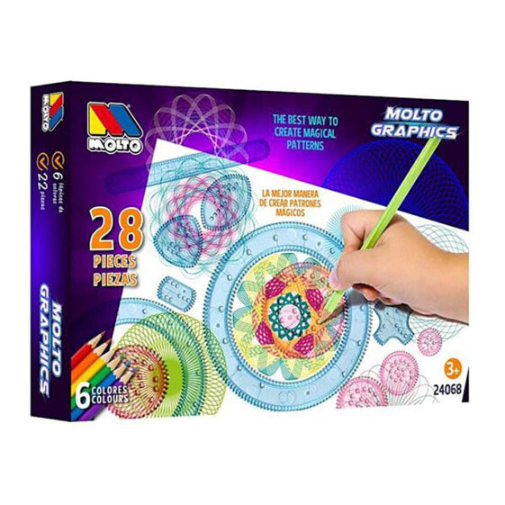 MOLTO Graphics With 28 Accessories drawing set