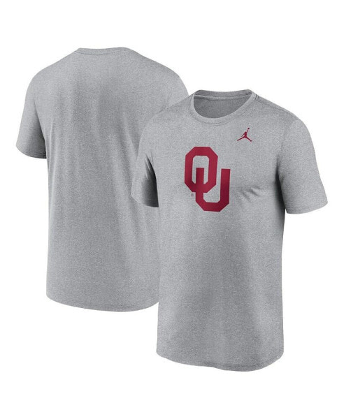 Men's Heather Gray Oklahoma Sooners Primetime Legend Logo T-Shirt