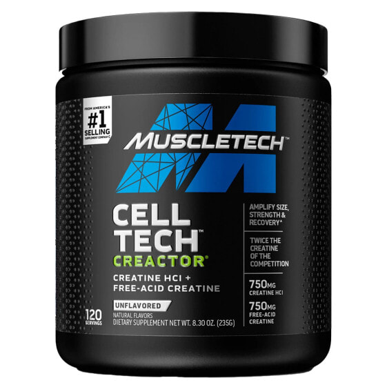 Cell Tech CREACTOR, Creatine HCl + Free-Acid Creatine, Unflavored, 8.30 oz (235 g)