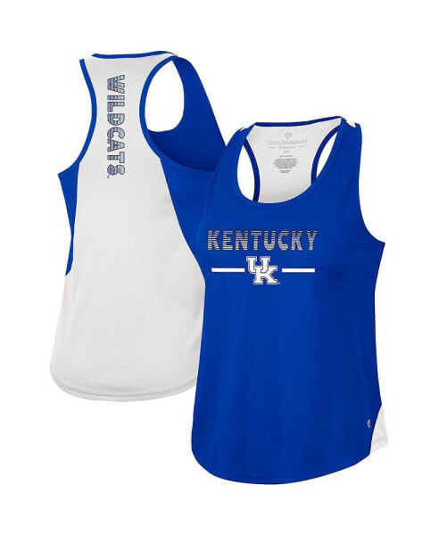 Women's Royal Kentucky Wildcats Sachs 2-Hit Scoop Neck Racerback Tank Top