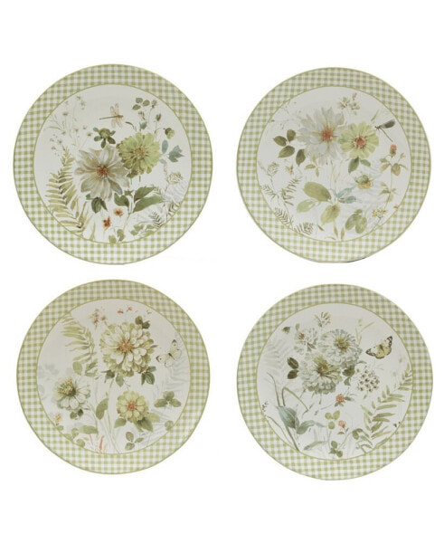 Green Fields Set of 4 Dinner Plate 11"