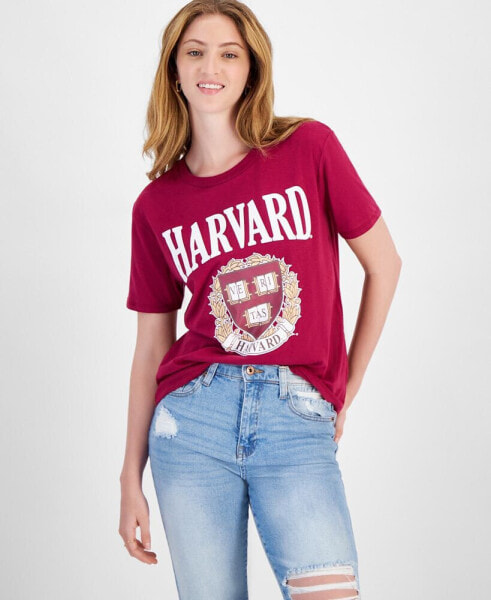 Juniors' Harvard Cotton Crewneck T-Shirt