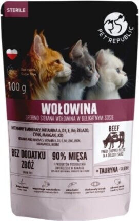 Pet Republic FINE MEAT danie z wołowiny dla kota 100 g