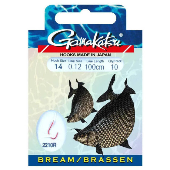 GAMAKATSU Booklet Bream 2210R Tied Hook 0.160 mm