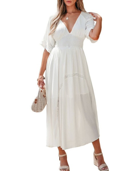 Women's Opal Plunging Maxi Beach Dress