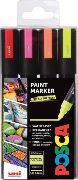 Posca POSCA Marker UNI PC-5M 4er Set Neon