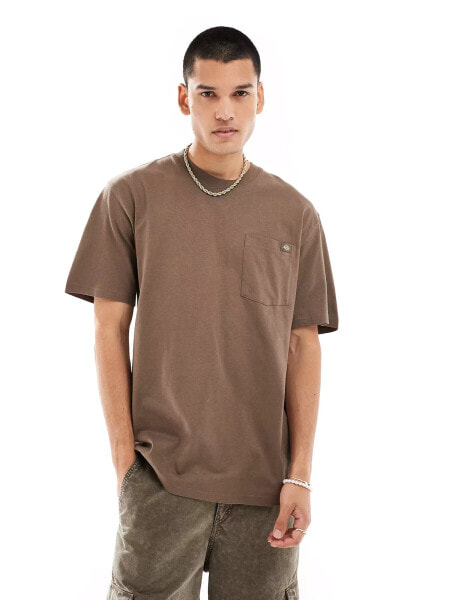 Dickies luray pocket t-shirt in brown