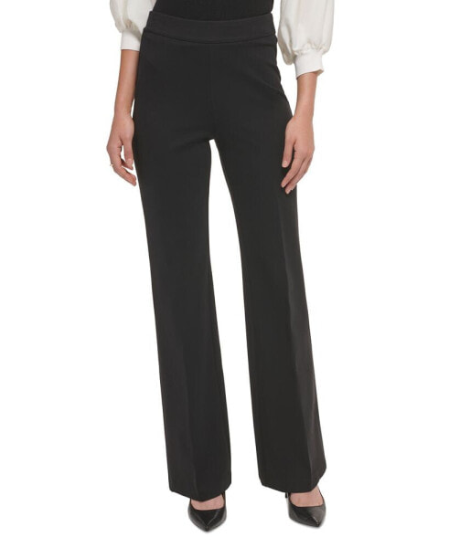 Women's Soft Ponte Knit High Rise Pull-On Pants