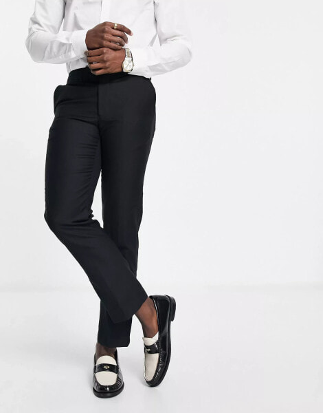 French Connection wedding suit trousers in black