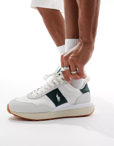 Polo Ralph Lauren Train '89 trainer in white and green