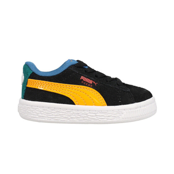 Puma Suede Garfield Ac Inf Boys Black Sneakers Casual Shoes 384555-01