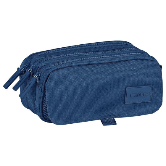 SAFTA Basic Marine Big Triple Pencil Case