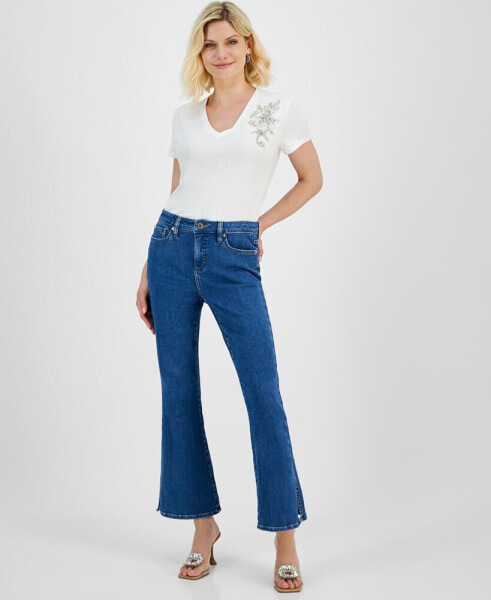 Petite High-Rise Flare Jeans, Created for Macy's