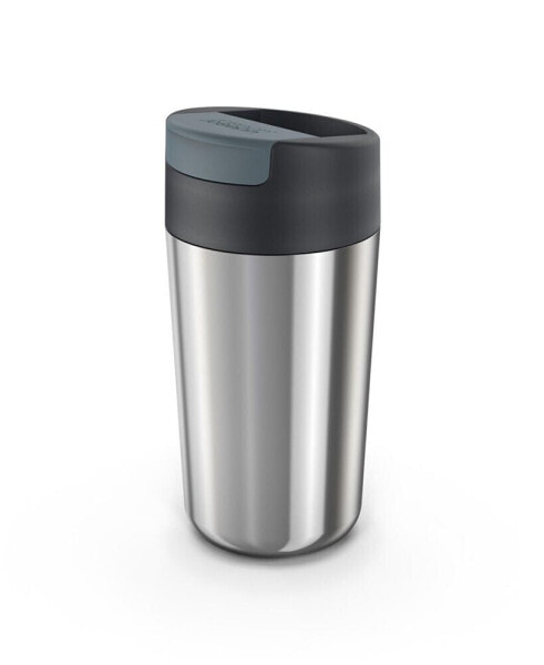 Sipp Steel Stainless-Steel Travel Mug with Flip-Top Cap,16 oz