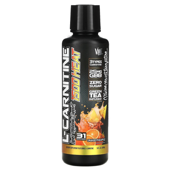 L-Carnitine 1500 Heat, Orange Pineapple, 16 fl oz (473 ml)