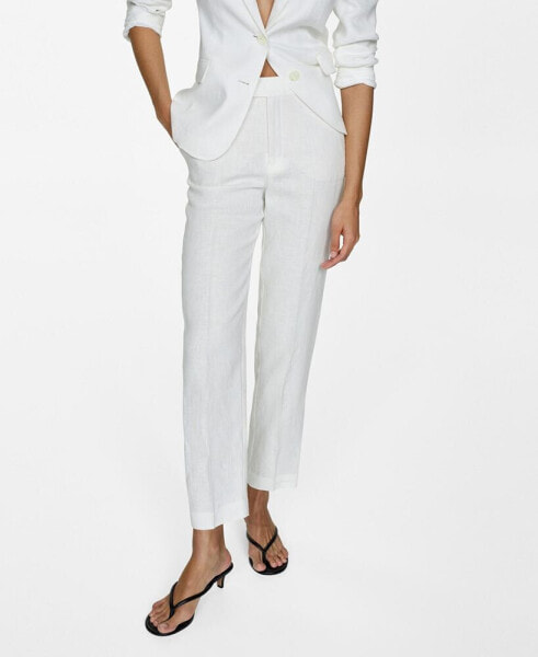 Women's Linen Suit Pants