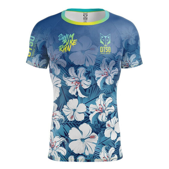 OTSO Swim Bike Run Flower short sleeve T-shirt