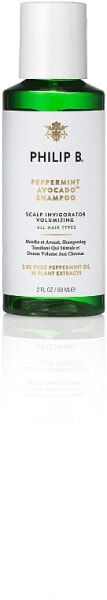 Haarshampoo mit Minze und Avocado - Philip B Peppermint and Avocado Volumizing and Claryfying Shampoo 60 ml