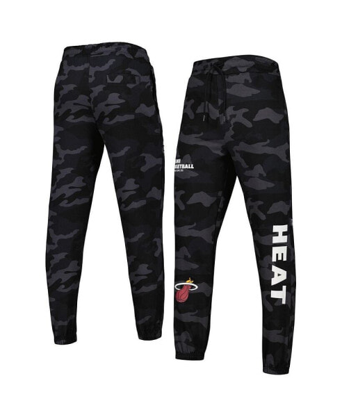 Брюки мужские New Era Black, Camo Miami Heat Tonal Joggers