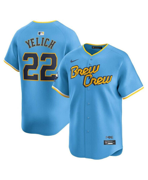 Men's Christian Yelich Powder Blue Milwaukee Brewers City Connect Limited Player Jersey