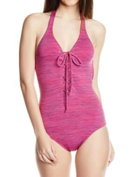 Roxy Juniors Road Less Traveled Halter Fashion One Piece Swimsuit Size M