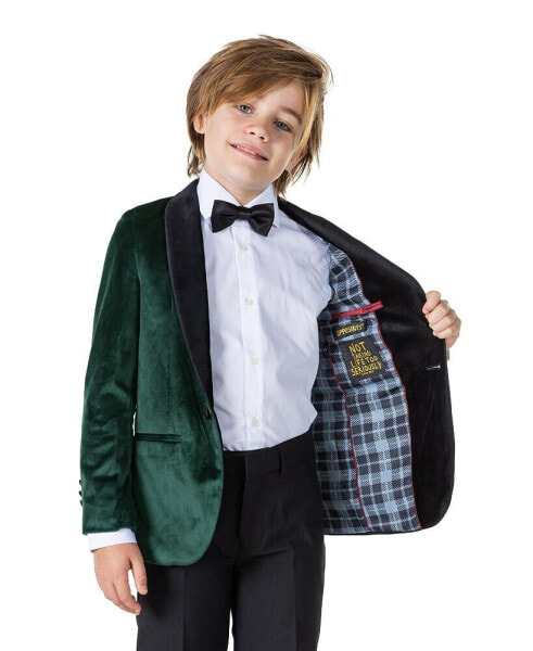 Toddler and Little Boys Padded Shoulders Dinner Jacket