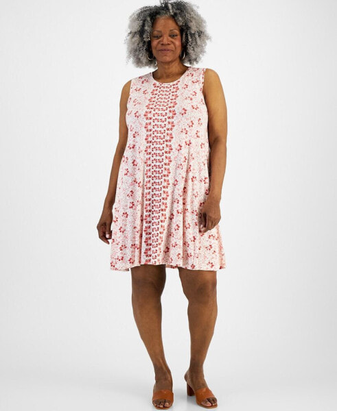 Plus Size Printed Flip-Flop Dress, Created for Macy's