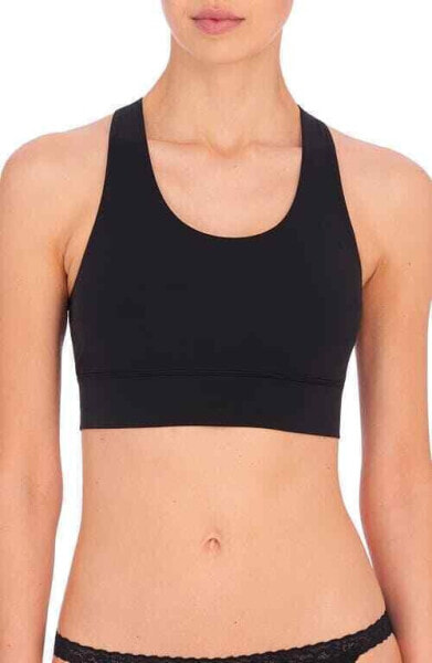 Natori 290469 Women's Bliss Femme Lace Racerback Bralette in Black, Size Small