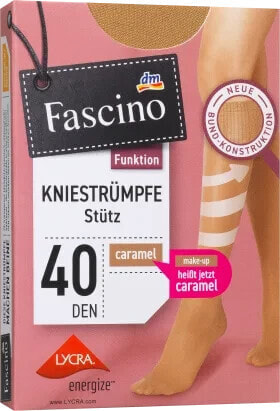 Kniestrümpfe mit Stütz-Funktion caramel Gr. 39-42, 40 DEN, 1 St